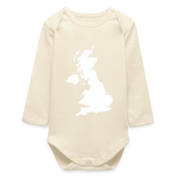 england_country - Baby Organic Long-Sleeved Bodysuit - soft Ecru - Front