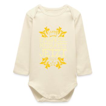 Bachelor Emanuel - Baby Organic Long-Sleeved Bodysuit - soft Ecru - Front