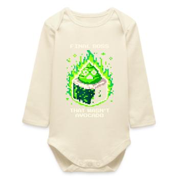 Endboss war kein Avocado | Wasabi Sushi - Body bébé manches longues biologique - écru doux - Devant
