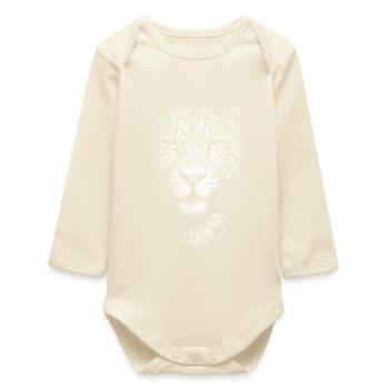 Léopard - Body bébé manches longues biologique - écru doux - Devant