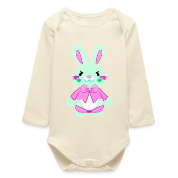 nedlcher lapin de Pâques - Body bébé manches longues biologique - écru doux - Devant