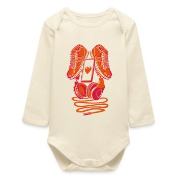 Organic Hip-Hop-flex - Baby Organic Langarmbody - Natur - Vorne
