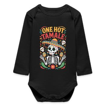 Ein heißer Tomale - Baby Organic Langarmbody - Schwarz - Vorne
