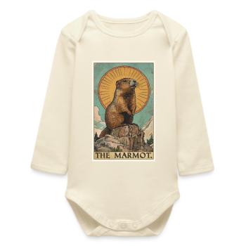 Marmots Groundhog - Baby Organic Long-Sleeved Bodysuit - soft Ecru - Front