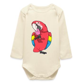 Parrot popsicles - Baby Organic Long-Sleeved Bodysuit - soft Ecru - Front