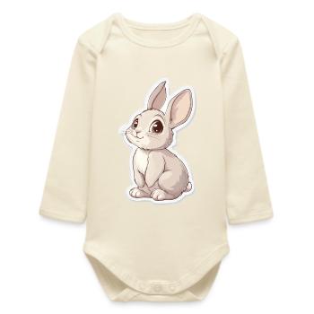 Hase - Baby Organic Langarmbody - Natur - Vorne