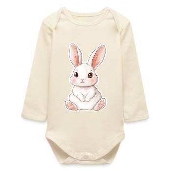 Hase - Baby Organic Langarmbody - Natur - Vorne