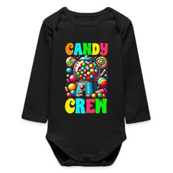Candy Crew Decoration Candy Lover Sweet Tooth - Baby Organic Long-Sleeved Bodysuit - black - Front