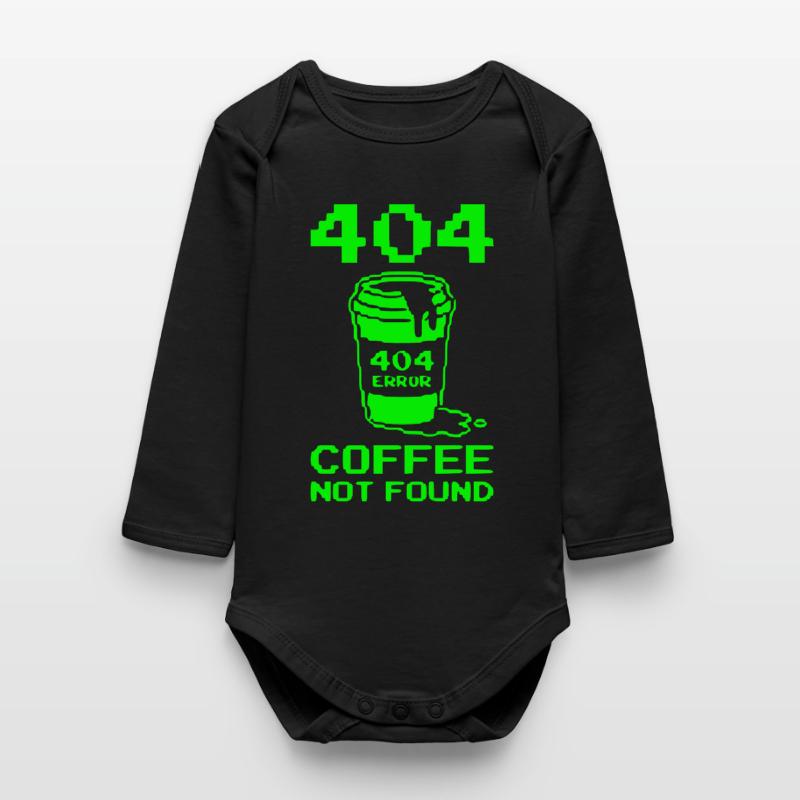 404 Not Found, Software Developer Shirt, Pullover Hoodie Baby Organic Long-Sleeved Bodysuit