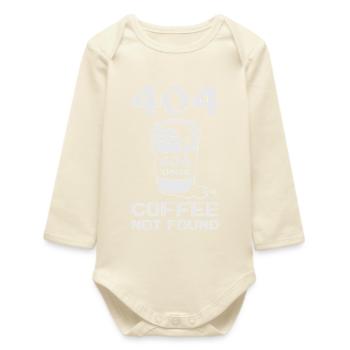 Fun Shirt 404 Not Found Shirt, Hoodie, Tasse - Baby Organic Langarmbody - Natur - Vorne