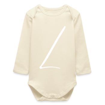 L - Baby Organic Long-Sleeved Bodysuit - soft Ecru - Front