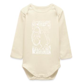 POSITIVITÉ OMINEUSE - Body bébé manches longues biologique - écru doux - Devant