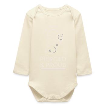 Piercing Addict Body Mod Enthusiast - Baby Organic Long-Sleeved Bodysuit - soft Ecru - Front