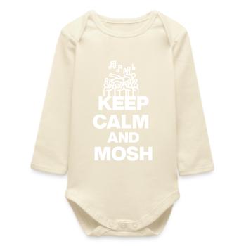 KEEP CALM AND MOSH! FESTIVAL SUMMER PARTY W - Baby Organic Long-Sleeved Bodysuit - soft Ecru - Front