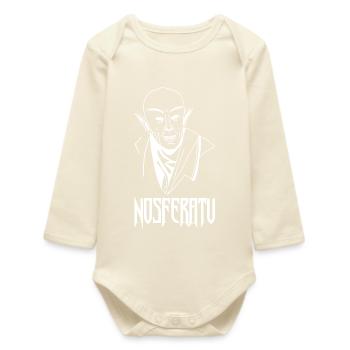 Nosferatu the vampire (white) - Baby Organic Long-Sleeved Bodysuit - soft Ecru - Front