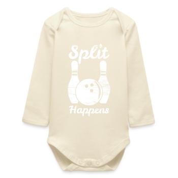 Bowling Split - Body bébé manches longues biologique - écru doux - Devant