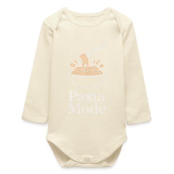 Pasta Fashion - Baby Organic Long-Sleeved Bodysuit - soft Ecru - Front