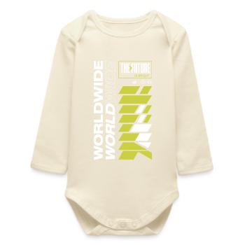 Zukunft Strahlend Muster - Baby Organic Langarmbody - Natur - Vorne