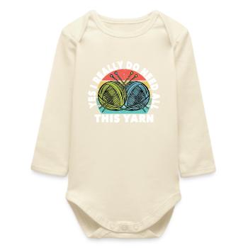 Yes I really do need all this yarn Knitter crochet - Baby Organic Langarmbody - Natur - Vorne