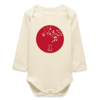Japan Style - Baby Organic Long-Sleeved Bodysuit - soft Ecru - Front