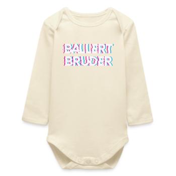 Hardtekk Tekk - Body bébé manches longues biologique - écru doux - Devant