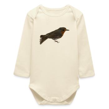 Rotkehlchen - Baby Organic Langarmbody - Natur - Vorne