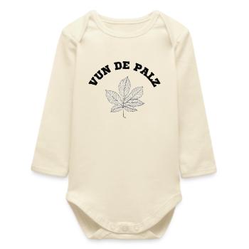 Vun de palz - Body bébé manches longues biologique - écru doux - Devant