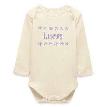 Lucas Floral Pastel - Baby Organic Langarmbody - Natur - Vorne