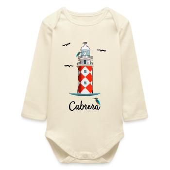Cabrera, Île des Baléares, zone protégée, phare - Body bébé manches longues biologique - écru doux - Devant