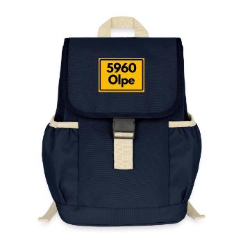 ALTE POSTLEITZAHL PLZ RETRO 5960 OLPE - Kinder Recycelter Rucksack - Navy - Vorne
