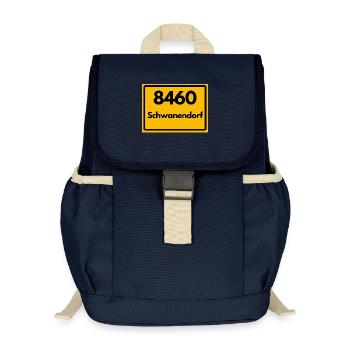 ALTE POSTLEITZAHL PLZ RETRO 8460 SCHWANDORF HEIMAT - Kinder Recycelter Rucksack - Navy - Vorne