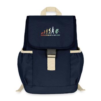 Vintage Welding Evolution - Kids’ Recycled Backpack - navy - Front
