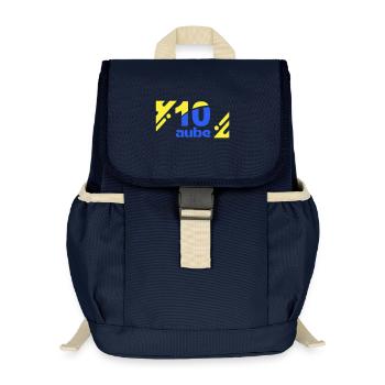 Ten Dawn Logo Blue Yellow - Kids’ Recycled Backpack - navy - Front