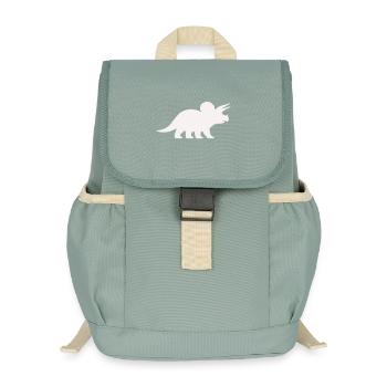 Silhouette du Tricératops – Dino minimaliste - Sac à dos enfant recyclé - vert lichen - Devant