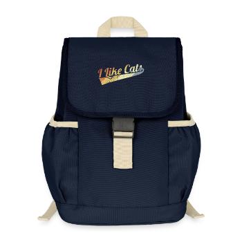 I Like Cats - Kids’ Recycled Backpack - navy - Front