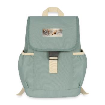 Renard paysage neige - Sac à dos enfant recyclé - vert lichen - Devant