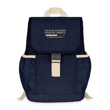 Veuillez patienter prochaine connerie - Sac à dos enfant recyclé - bleu marine - Devant