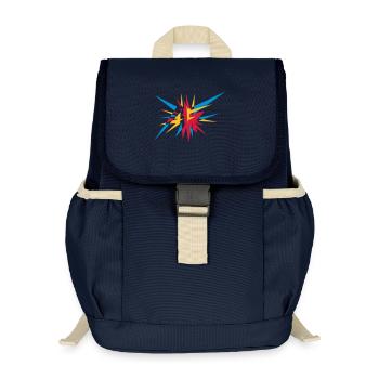 Explosion und Strahlen - Kinder Recycelter Rucksack - Navy - Vorne