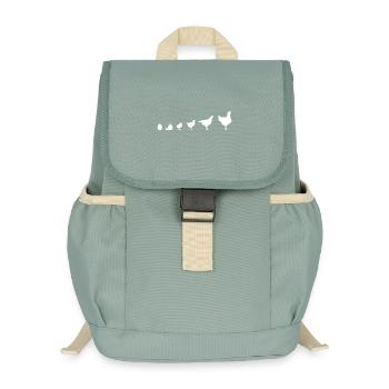 Instantané Famille de poussins, Poulet, Évolution, - Sac à dos enfant recyclé - vert lichen - Devant