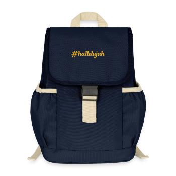 NOUVEAU -- Alléluia est la plus haute louange ! - Sac à dos enfant recyclé - bleu marine - Devant
