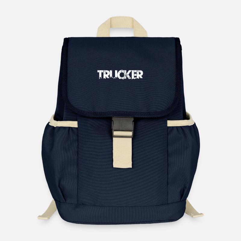 Trucker Lkw-Fahrer - Kinder Recycelter Rucksack - Navy