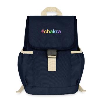 CHAKRA Hashtag - Kinder Recycelter Rucksack - Navy - Vorne