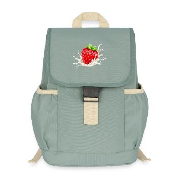 strawberry, strawberry craving, strawberry - Kids’ Recycled Backpack - stonewash green - Front
