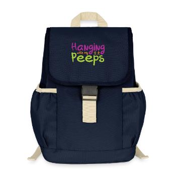 Hanging with my Peeps - Kids’ Recycled Backpack - navy - Front