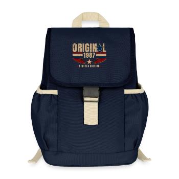 39. Geburtstag Geschenk Original Jahrgang 1987 - Kinder Recycelter Rucksack - Navy - Vorne