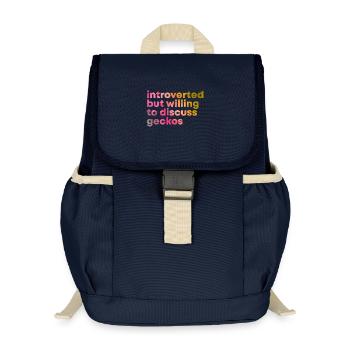 Gecko - Kinder Recycelter Rucksack - Navy - Vorne