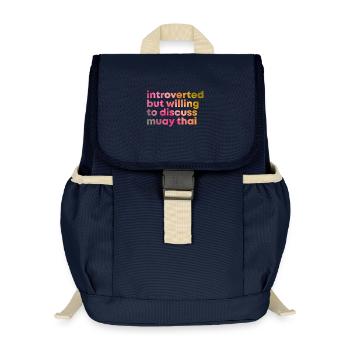 Muay Thai - Kids’ Recycled Backpack - navy - Front