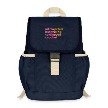 Crochet - Kids’ Recycled Backpack - navy - Front