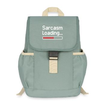 Sarkasmus Ladestatus - Kinder Recycelter Rucksack - Nebelgrün - Vorne