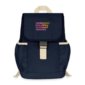 robotique - Sac à dos enfant recyclé - bleu marine - Devant